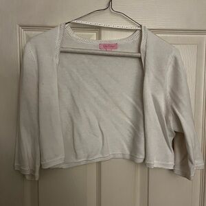 White Cropped Cardigan